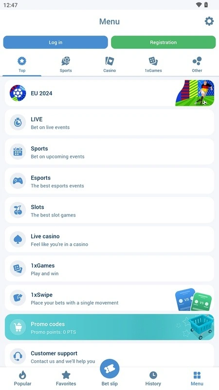 Screenshot 4 of 1xBet app