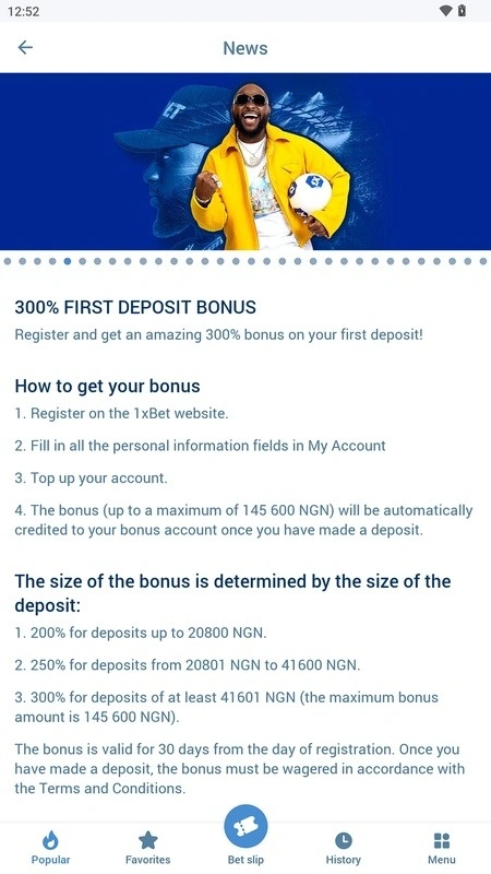 Screenshot 7 of 1xBet app