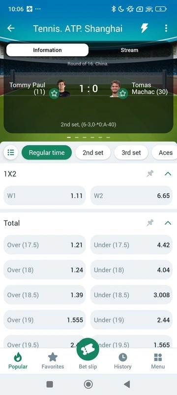 Skærmbillede 2 af BetWinner app