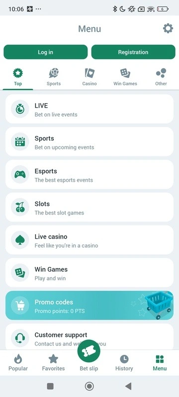 Skærmbillede 4 af BetWinner app