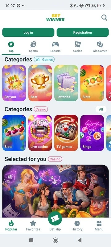 Skærmbillede 6 af BetWinner app