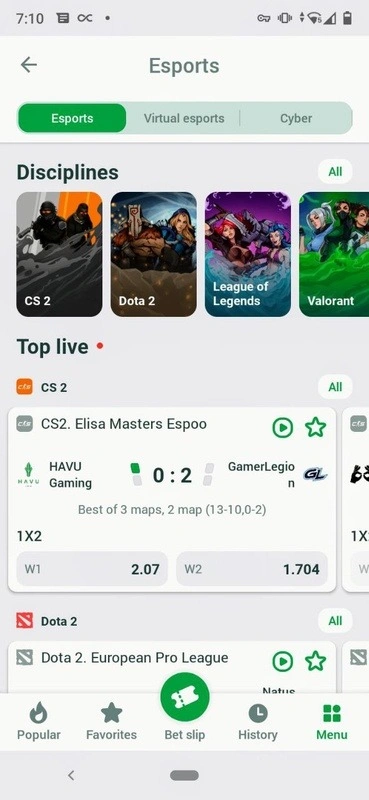 Captura de tela 1 do aplicativo LineBet