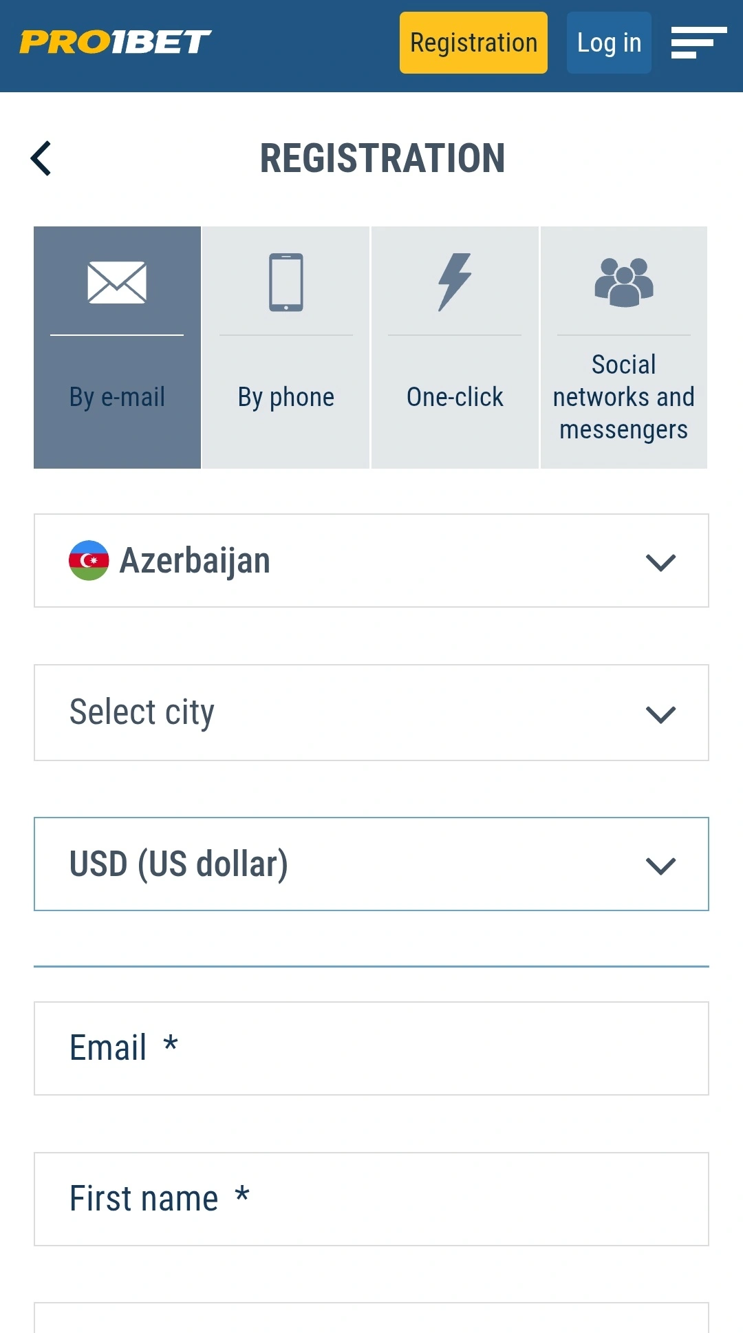 Skærmbillede 1 af PRO1BET app